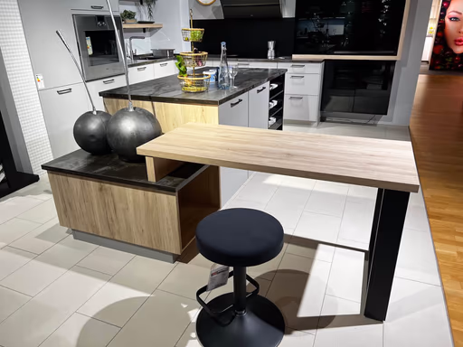 Nobilia Touch Inselküche Steingrau